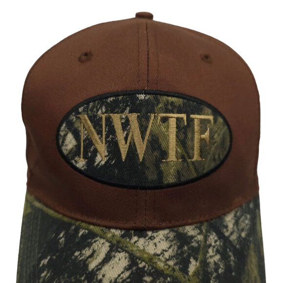 National Wild Turkey Federation Logo Patch Tuck Strap Cap Trucker Hunter Hat - Picture 9 of 15
